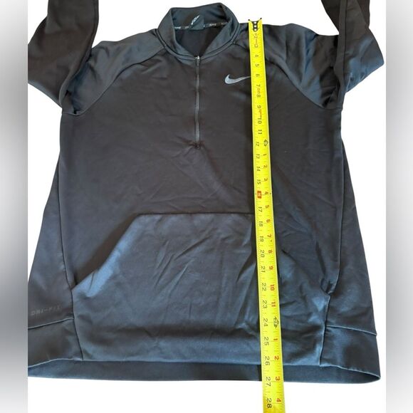 Nike Men's Therma Quarter Zip Training Top Dri Fit Front Pocket Medium Black - Picture 8 of 9